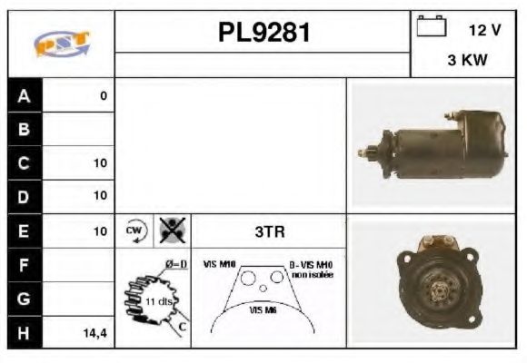 Стартер SNRA PL9281