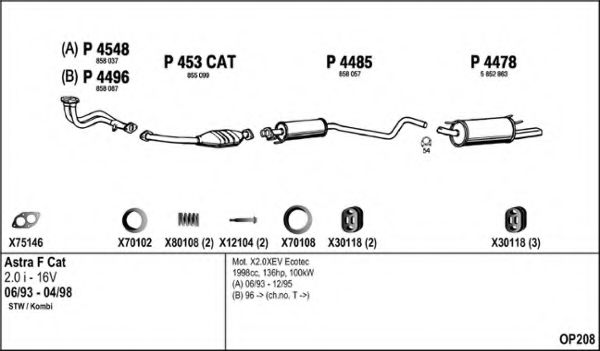 Система выпуска ОГ FENNO OP208