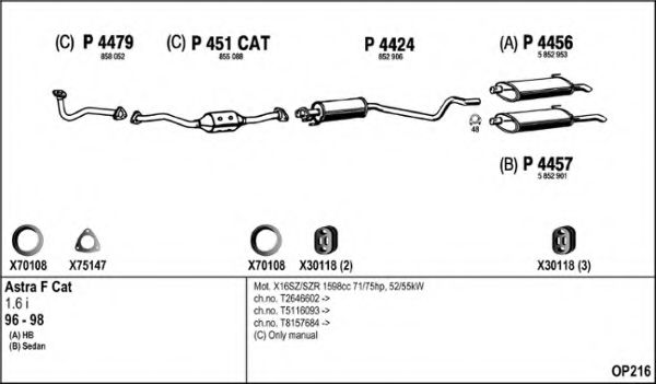 Система выпуска ОГ FENNO OP216