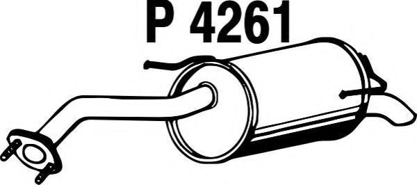 Глушитель выхлопных газов конечный FENNO P4261