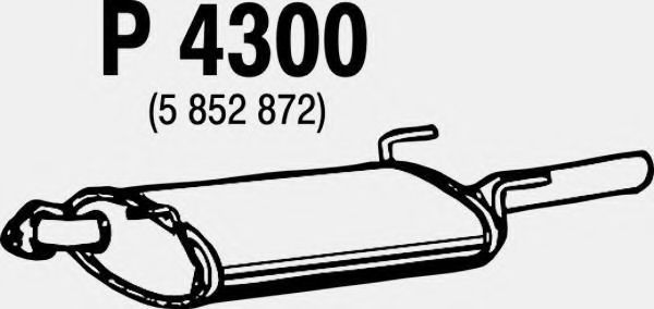 Глушитель выхлопных газов конечный FENNO 4300