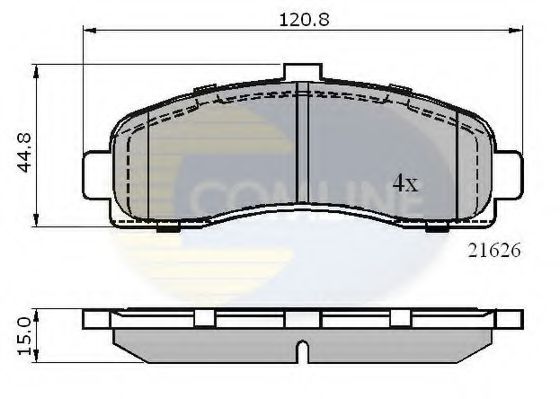 Комплект тормозных колодок, дисковый тормоз COMLINE CBP0508