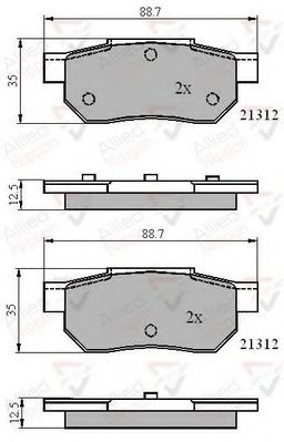 Комплект тормозных колодок, дисковый тормоз COMLINE ADB0460