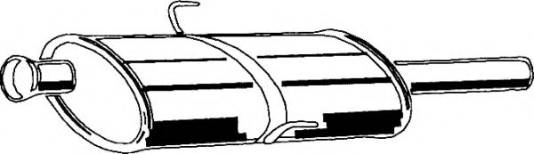 Средний глушитель выхлопных газов ASMET 10047