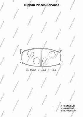 Комплект тормозных колодок, дисковый тормоз NPS M360A19