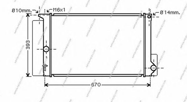 Радиатор, охлаждение двигателя NPS T156A150