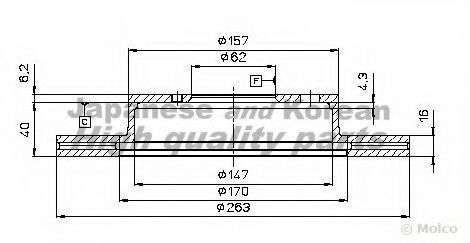 Тормозной диск ASHUKI 0993-3102