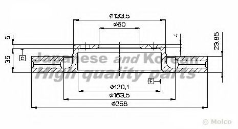 Тормозной диск ASHUKI J027-01