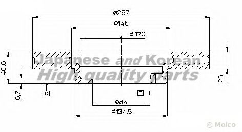 Тормозной диск ASHUKI T602-76