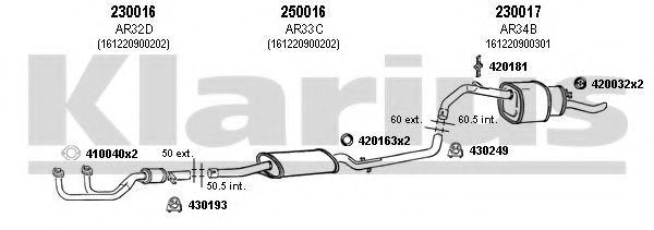 Система выпуска ОГ KLARIUS 030062E