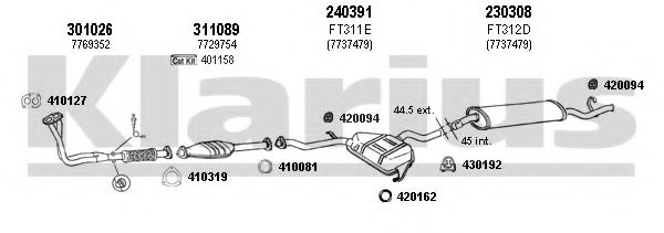 Система выпуска ОГ KLARIUS 330312E
