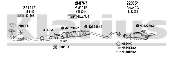 Система выпуска ОГ KLARIUS 391084E