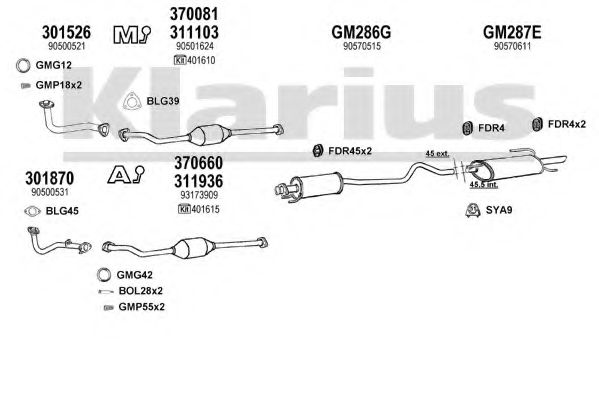 Система выпуска ОГ KLARIUS 391120U