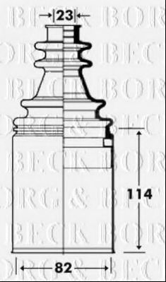 Пыльник, приводной вал BORG & BECK BCB2915