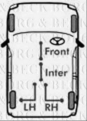 Трос, стояночная тормозная система BORG & BECK BKB2044