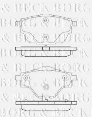 Комплект тормозных колодок, дисковый тормоз BORG & BECK BBP2451