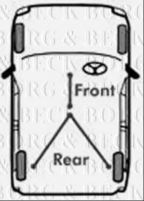 Трос, стояночная тормозная система BORG & BECK BKB1967