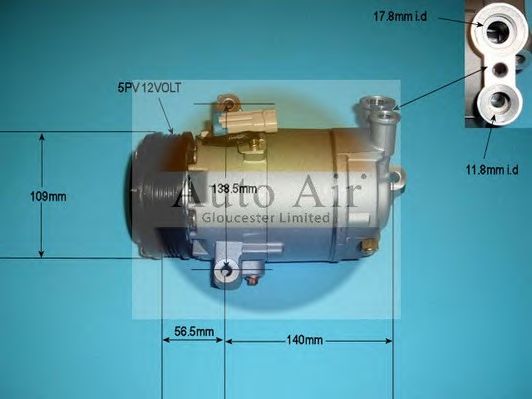 Компрессор, кондиционер AUTO AIR GLOUCESTER 14-1252P