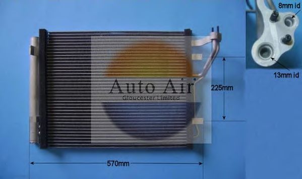 Конденсатор, кондиционер AUTO AIR GLOUCESTER 16-9004