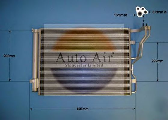 Конденсатор, кондиционер AUTO AIR GLOUCESTER 16-9985