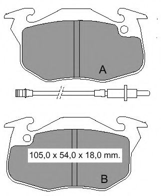 Комплект тормозных колодок, дисковый тормоз VEMA 832853