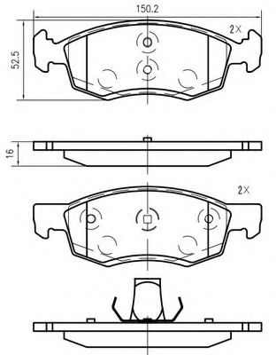 Комплект тормозных колодок, дисковый тормоз VEMA K631200