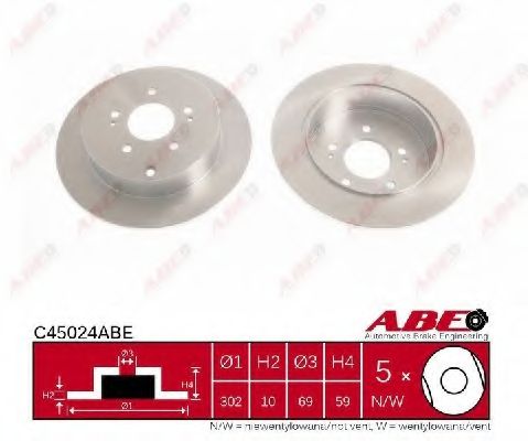 Тормозной диск ABE C45024ABE