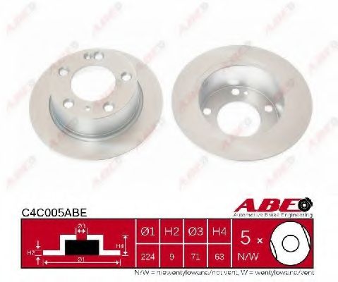 Тормозной диск ABE C4C005ABE