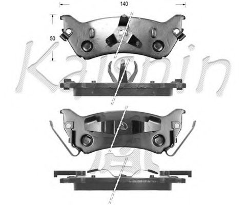 Комплект тормозных колодок, дисковый тормоз KAISHIN D10032