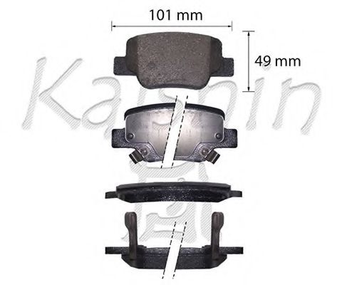 Комплект тормозных колодок, дисковый тормоз KAISHIN FK2320