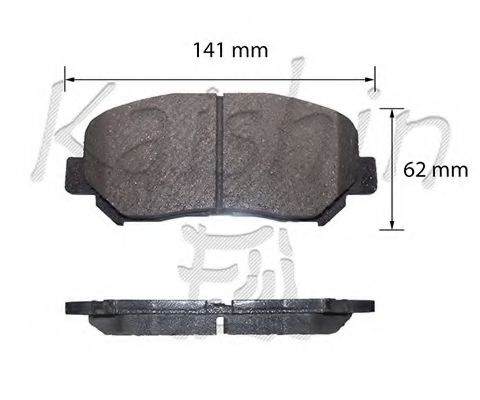 Комплект тормозных колодок, дисковый тормоз KAISHIN D3155