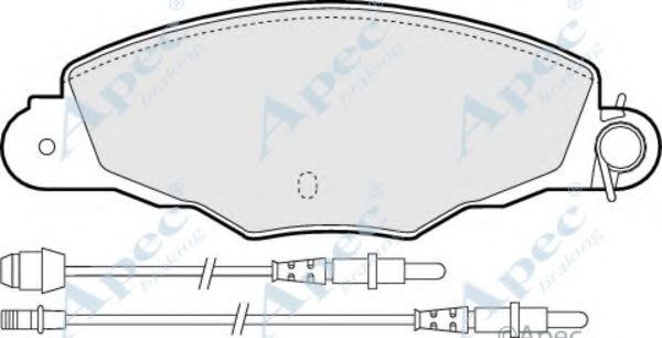 Комплект тормозных колодок, дисковый тормоз APEC braking PAD1033