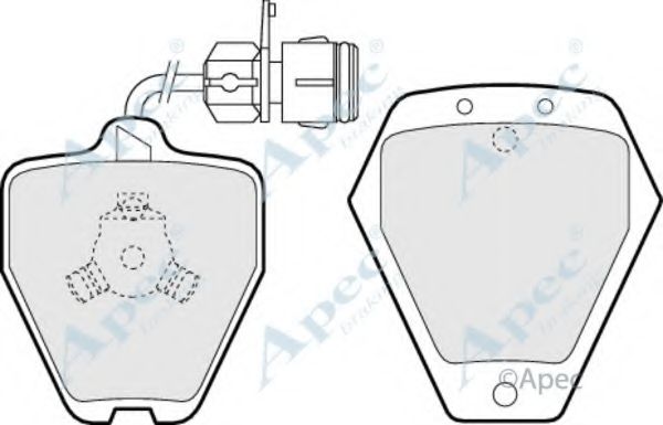 Комплект тормозных колодок, дисковый тормоз APEC braking PAD1078