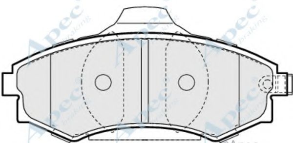 Комплект тормозных колодок, дисковый тормоз APEC braking PAD1203