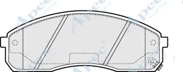 Комплект тормозных колодок, дисковый тормоз APEC braking PAD1207