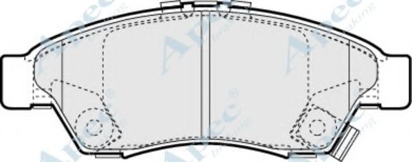 Комплект тормозных колодок, дисковый тормоз APEC braking PAD1255