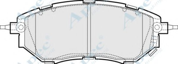 Комплект тормозных колодок, дисковый тормоз APEC braking PAD1455