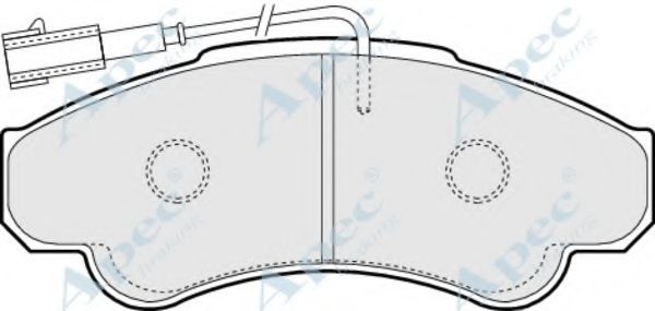 Комплект тормозных колодок, дисковый тормоз APEC braking PAD1251