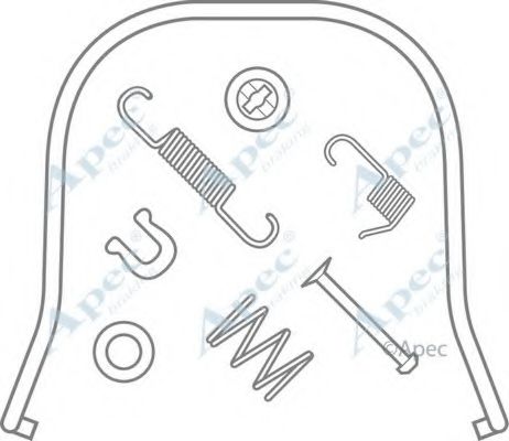 Комплектующие, тормозная колодка APEC braking KIT872