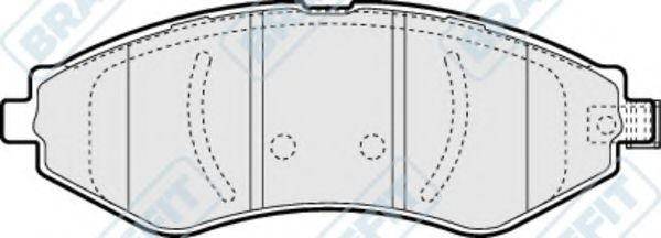 Комплект тормозных колодок, дисковый тормоз APEC braking PD3190