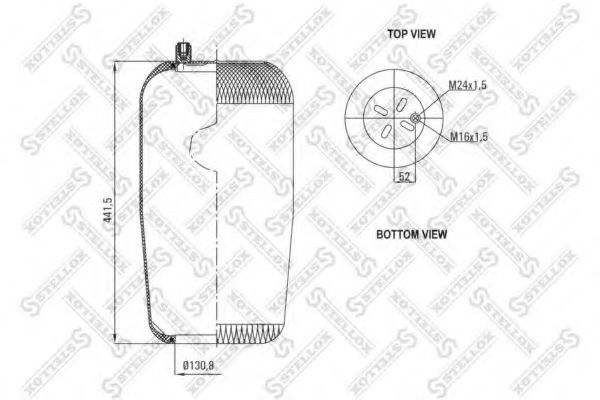 Кожух пневматической рессоры STELLOX 90-43904-SX
