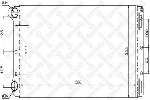Радиатор, охлаждение двигателя STELLOX 10-25701-SX