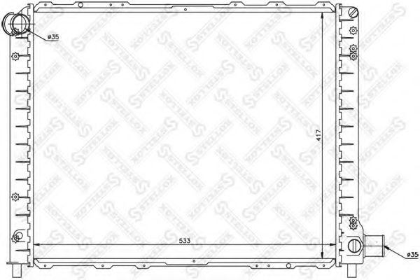 Радиатор, охлаждение двигателя STELLOX 10-25830-SX