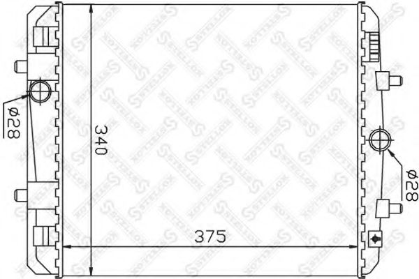 Радиатор, охлаждение двигателя STELLOX 10-26359-SX