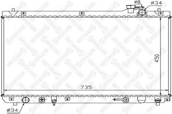 Радиатор, охлаждение двигателя STELLOX 10-26379-SX