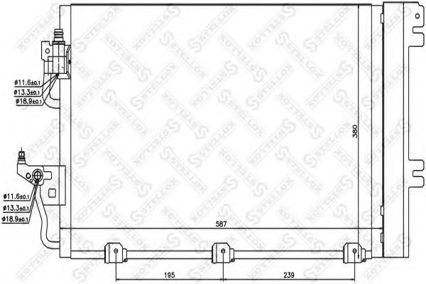 Конденсатор, кондиционер STELLOX 10-45003-SX