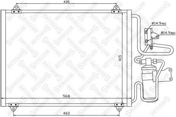 Конденсатор, кондиционер DELPHI 8200448252
