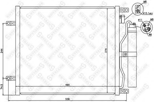 Конденсатор, кондиционер STELLOX 10-45547-SX