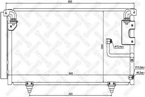 Конденсатор, кондиционер STELLOX 10-45657-SX