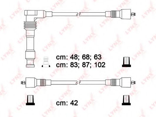 Комплект проводов зажигания LYNXauto SPC5915